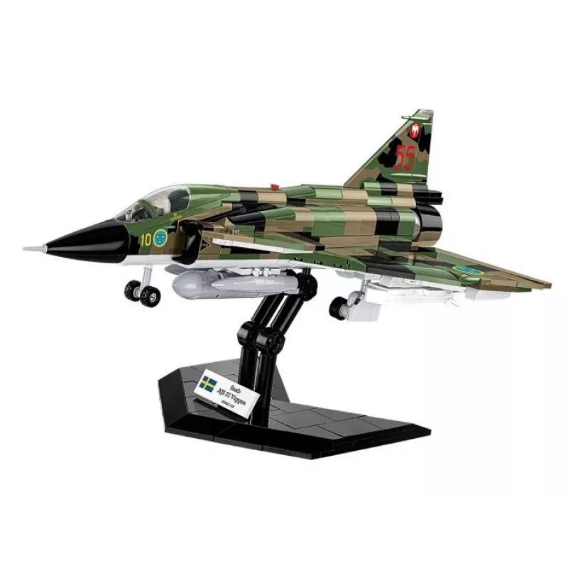 Set da costruzione Cobi Blocks Saab AJS 3 Viggen 911 pz. kit modellismo, 911 pezzi