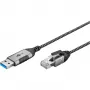 Cavo Ethernet Goobay USB-A 3.0 a RJ45 sottile 2 m – collega router, modem o (74395)