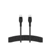 Cavo BoostCharge USB-C/USB-C in silicone intrecciato 2 m, nero