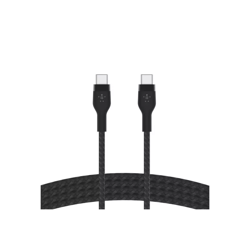 Cavo BoostCharge USB-C/USB-C in silicone intrecciato 2 m, nero
