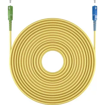 Goobay 59664 Cavo in fibra ottica 20 m SC/APC SC/UPC FTTH OS2 giallo (59664)