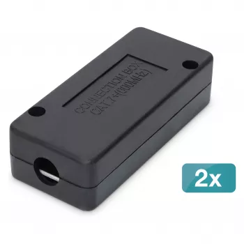 Modulo di connessione DIGITUS CAT 7, 2 pz., Cat7, custodia ABS, nero, 80×35×26 mm