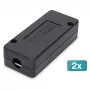 Modulo di connessione DIGITUS CAT 7, 2 pz., Cat7, custodia ABS, nero, 80×35×26 mm