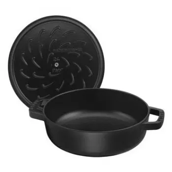 Sauteuse ZWILLING STAUB BRAISERS rotonda 28 cm, nero, Ø fondo 22,2 cm