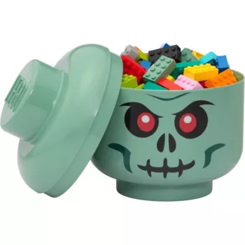Scatola contenitore Room Copenhagen LEGO testa Skeleton piccola, verde/nero