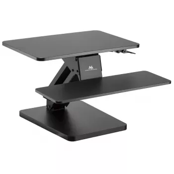 Supporto da scrivania Maclean per tastiera, monitor o laptop, a gas, regolabile in altezza, nero, MC-882