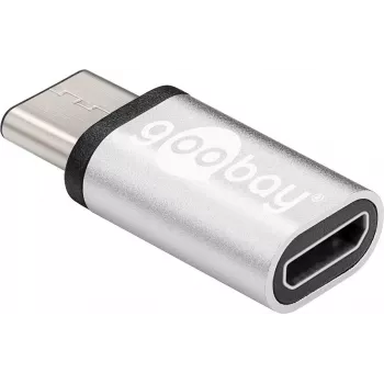 Wentronic Goobay Adattatore USB-C™ - Connettore femmina USB 2.0 Micro-B, Argento - per collegare un dispositivo USB-C™ a un cavo USB 2.0 Micro-B (56636)
