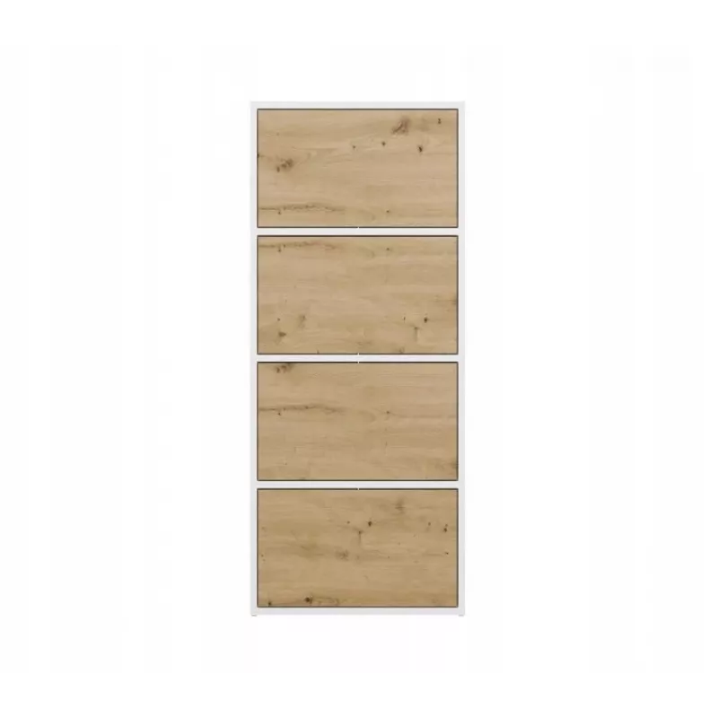 Comodino ALMA bianco/rovere artisan