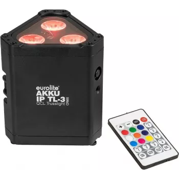 Faretto PAR LED RGBW a batteria EUROLITE AKKU IP TL-3 QCL con batteria ricaricabile, faretto portatile con protezione IP