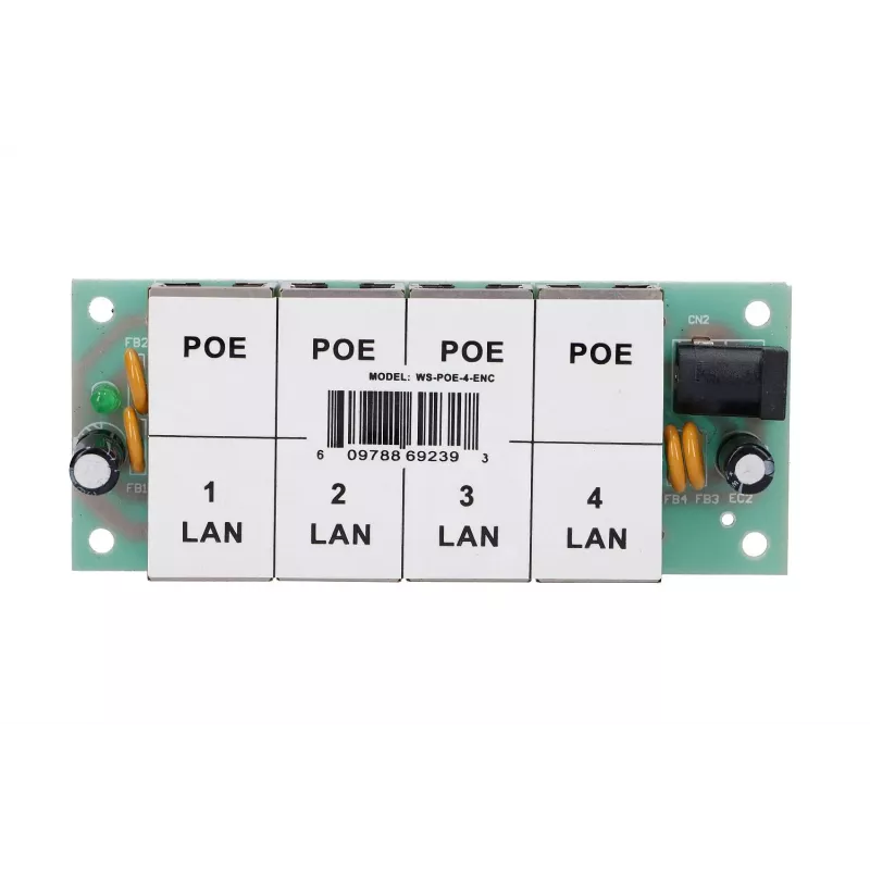 Iniettore PoE Extralink 4 porte 4x 100 Mb/s RJ45, Fast Ethernet, 48 V, senza case