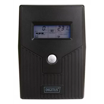 DIGITUS UPS line-interactive, 800VA/480W 12V/9Ah X1 batteria, 2x presa CEE 7/7, RJ-11, LCD (DN-170064-LCD)