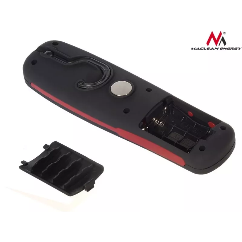 Lampada da officina MACLEAN MCE03 — 24 LED, base magnetica e gancio, a batteria (3×AAA)