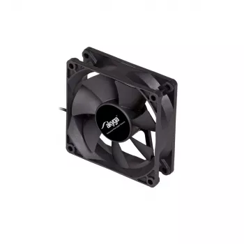 Akyga AW-8A-BK ventola per case 80 mm, 2000 giri/min, 37 m³/h, 25 dB, 3 pin con adattatore Molex, nero