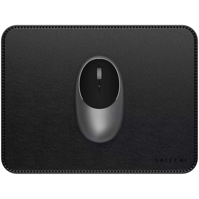 Satechi Tappetino mouse premium – tappetino mouse in pelle vegana (nero)