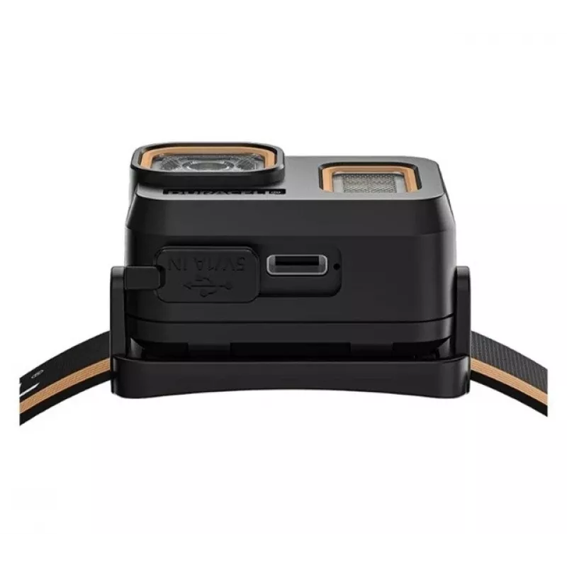 Torcia frontale Duracell DH500R nera, arancione