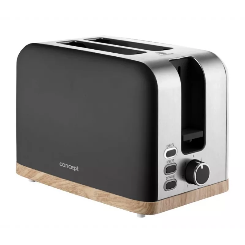 Tostapane Concept Elwood TE2016, 2 fette, nero
