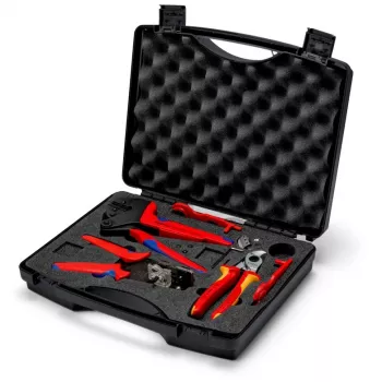 Set di pinze crimpatrici Knipex 97 91 04 V01 grigio arancione rosso 5 pezzi