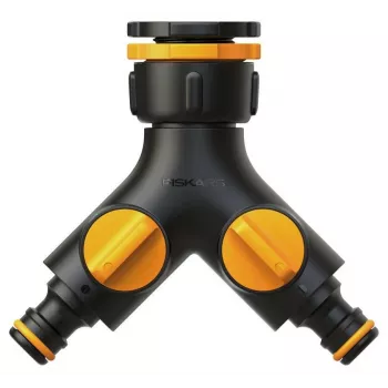 Fiskars 1027061 raccordo per tubo dell'acqua connettore per rubinetto nero, arancione 1 pezzo