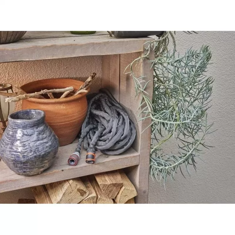 Gardena Liano tubo da giardino 25 m PVC nero grigio fuori terra