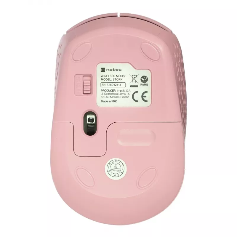 NATEC STORK mouse casa ambidestro RF wireless + USB Type-A ottico 1600 DPI