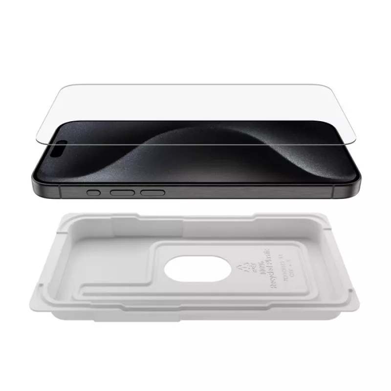 Pellicola protezione schermo Belkin ScreenForce iPhone 15 Pro Max vetro temperato