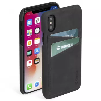 Cover Krusell Sunne 2 Card Cover iPhone XS Max nero