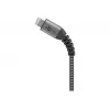 Goobay 49269 cavo USB-A–Lightning, 2 m, rivestimento in tessuto, connettori in metallo, certificato MFi, USB 2.0, grigio siderale/argento