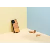 Custodia per cellulare Man and Wood per iPhone 12 mini, spina di pesce arancia nero