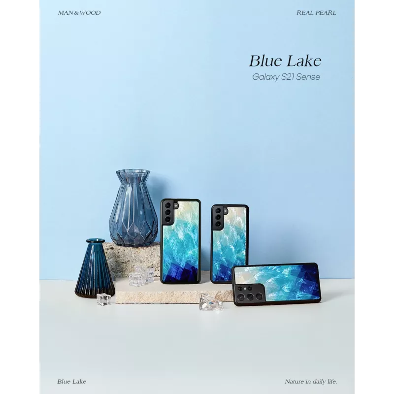 Custodia protettiva iKins per Samsung Galaxy S21 in Blue Lake nero