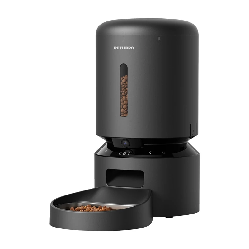 Petlibro Granary distributore automatico di cibo per animali con telecamera, 5 L, nero