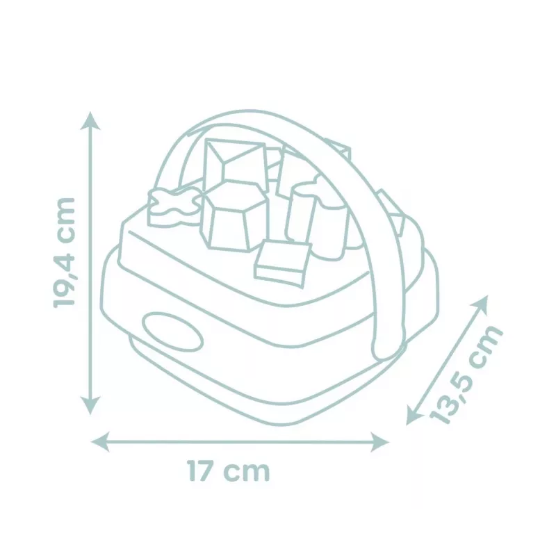 Cestino incastra forme SMOBY 7600140323 con forme colorate giocattolo educativo per bambini piccoli