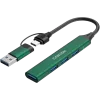 Hub CANYON DS-02 4in1 USB-A/C verde