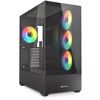 Case PC Sharkoon AK6 RGB, ATX, nero