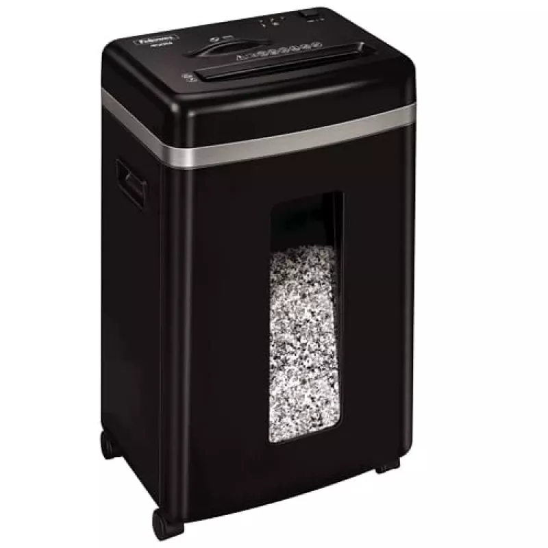 Distruggidocumenti Fellowes Powershred 450M micro-cut, capacità 9 fogli, 2 x 12 mm, contenitore da 22 litri, nero