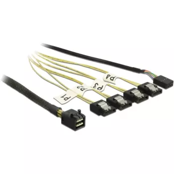 Cavo DeLOCK Mini SAS HD SFF-8643 a 4xSATA 7p 1m