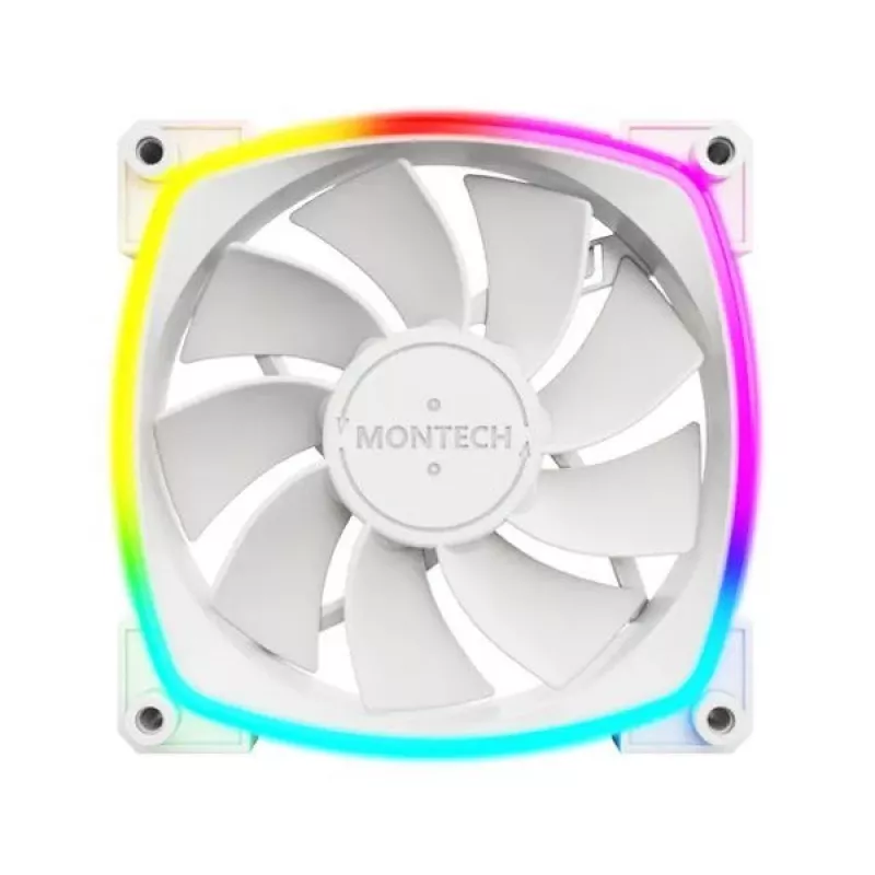 Montech RX120 PWM ventola per case PC 12 cm bianco 3 pz.