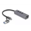 DeLOCK 64282 docking station per laptop e replicatore di porte con filo USB 3.2 Gen 1 (3.1 Gen 1) Type-C grigio (64282)