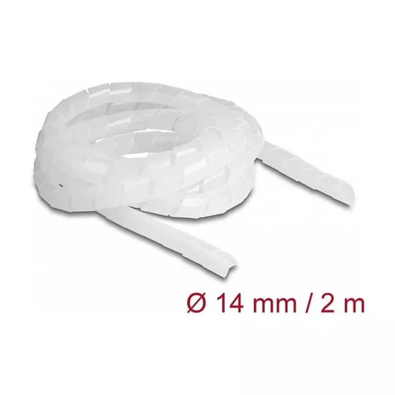 Guaina a spirale DeLOCK flessibile 2 m x 14 mm trasparente polietilene
