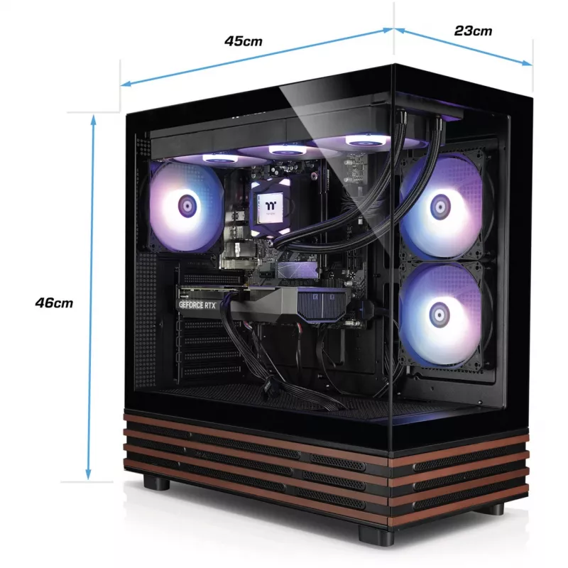 FTW A-Line LCS 5060Ti D5, PC gaming nero/trasparente, Windows 11 Home