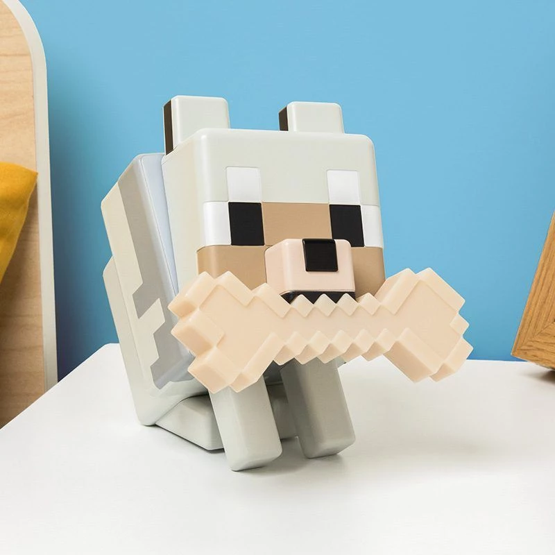 Lampada Paladone Minecraft Wolf GloBuddies