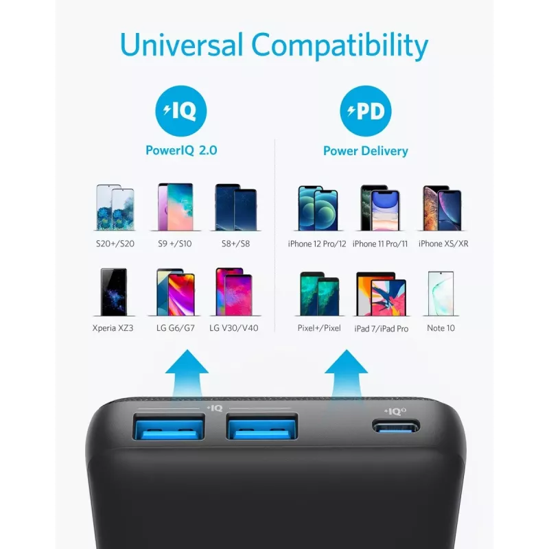 POWER BANK USB 20000MAH nero/A1365G11 ANKER