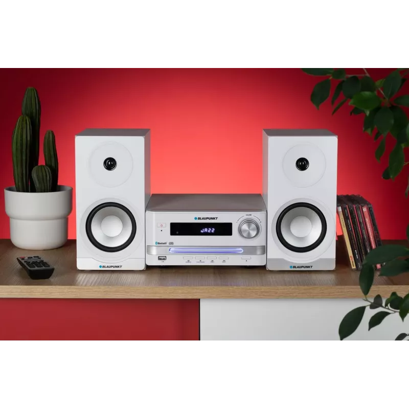 Microsistema audio home BLAUPUNKT MS16BT 15 W, CD/USB/MP3, Bluetooth, FM RDS, bianco
