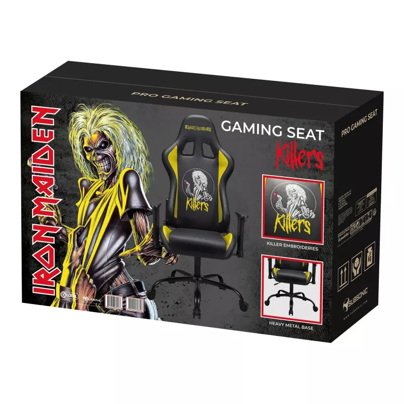 Sedia gaming SUBSONIC Subsonic Pro Iron Maiden Killers — design ergonomico, regolabile in altezza