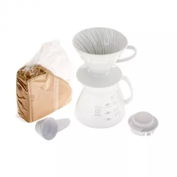 Filtri di carta per caffè HARIO per macchina da caffè HARIO rotonda, 100 pezzi, bianchi