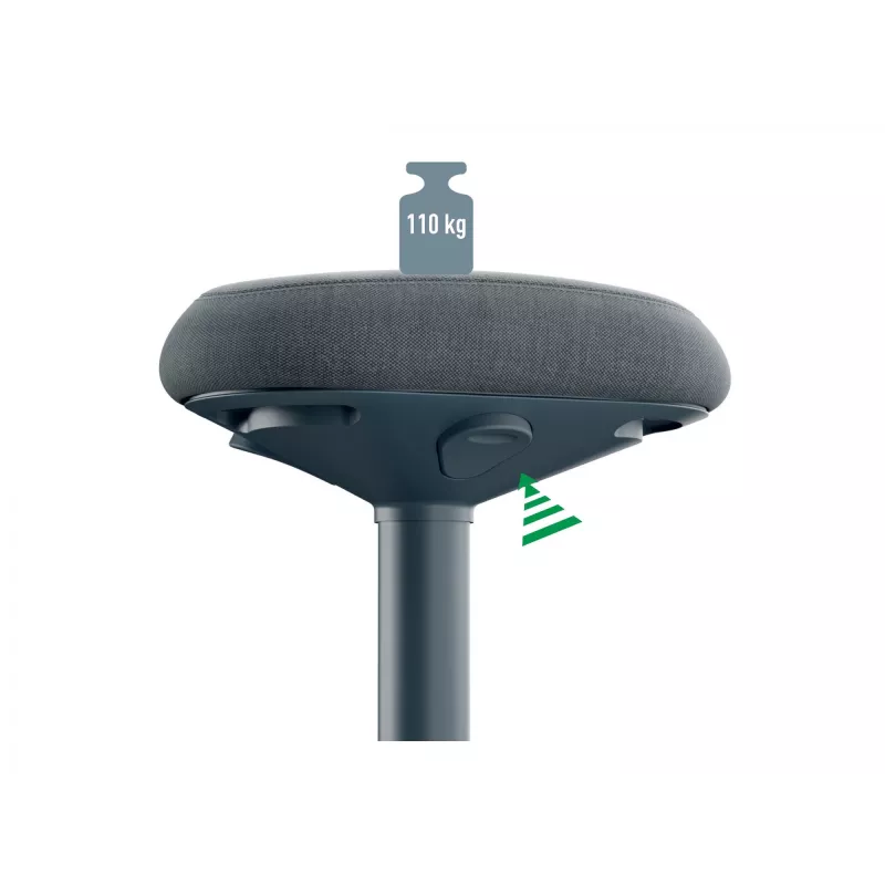 Sedia da ufficio Leitz 65440089 seduta imbottita grigio struttura in plastica