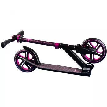 Monopattino in alluminio Pro 215 mm (nero/rosa)