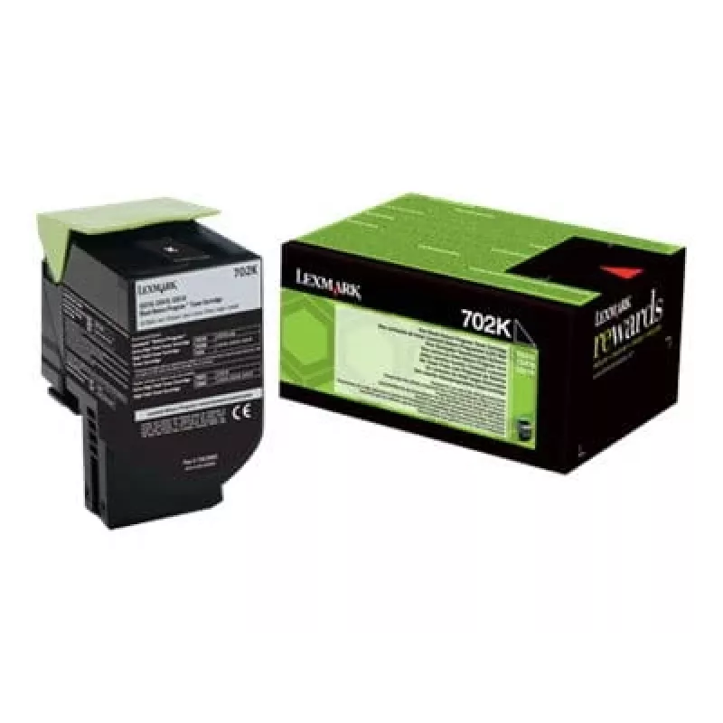 Lexmark 702K cartuccia toner (70C20K0), nero, 1.000 pagine