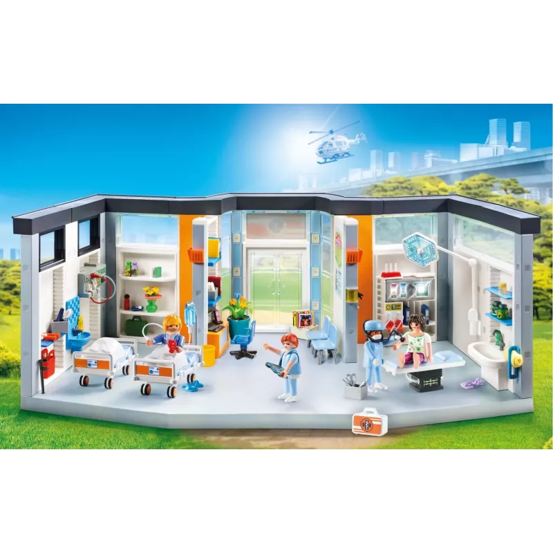 Personaggio Playmobil 70191 Padiglione ospedaliero arredato 297 pezzi