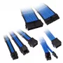 Kit prolunga cavi intrecciati Kolink Core Adept — 20+4 pin, 8 pin, 4+4 pin, 3×6+2 pin, blu, guaina in PET