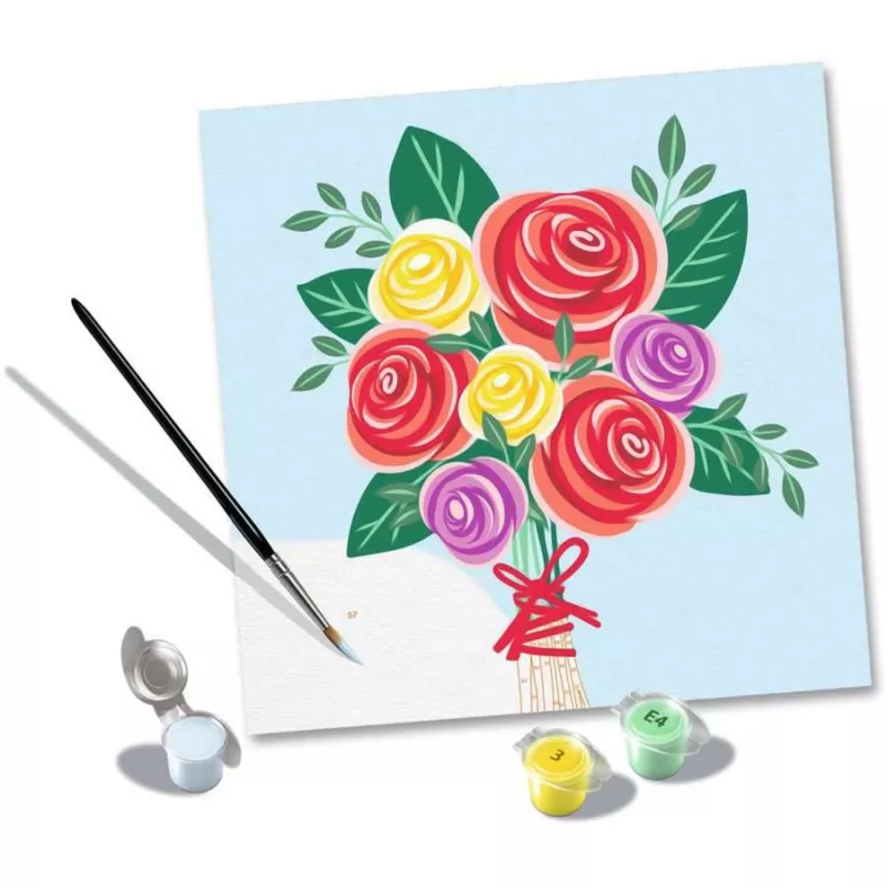 Set da colorare Ravensburger CreArt – Bouquet di rose, Set colora per numeri (Modello 25520)